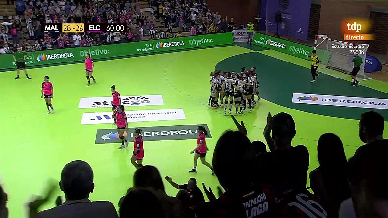 BM Málaga fuerza el tercer partido con una ajustada victoria ante el BM Elche (28-27)