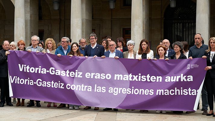 Telediario 1 - Asesinada una mujer embarazada de gemelos en Vitoria