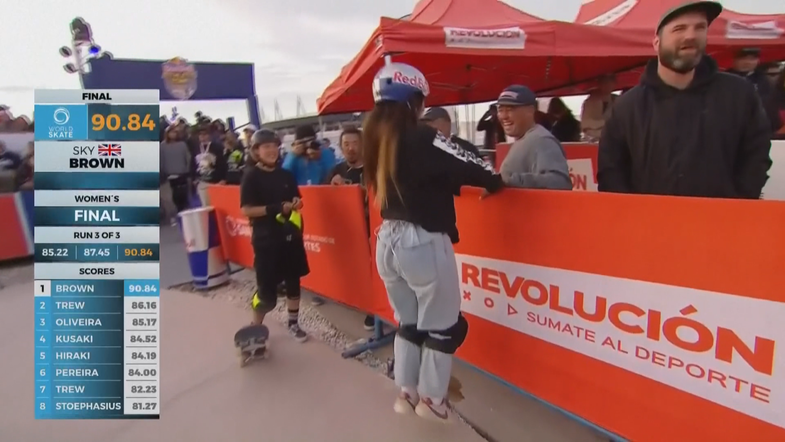 Sky Brown sorprende en la apertura del World Skateboarding Tour