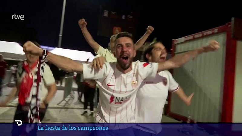 Alegra en las calles de Sevilla por la sptima Europa League