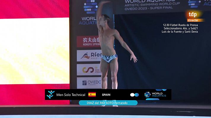 Fernando Diaz del Rio revalida el oro en la Superfinal de la Copa del Mundo de natación artística