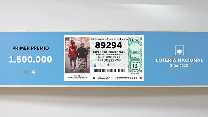 Sorteo de la Lotería Nacional del 03/06/2023