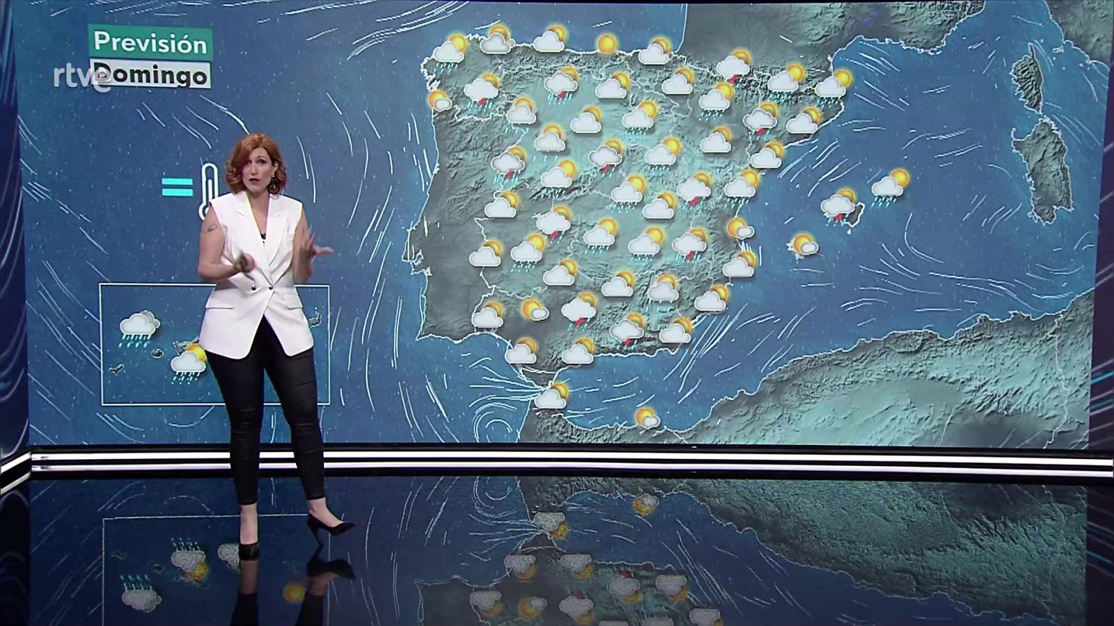 El tiempo: Probabilidad de chubascos y tormentas localmente fuertes en el interior de la mitad norte, mitad este y Baleares          | RTVE Play