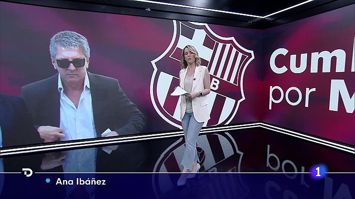 Telediario 1 - Jorge Messi confirma en Barcelona el deseo de su hijo de volver al Barça