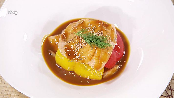 Saber vivir - Receta con trucha: milhojas de trucha y pimientos de colores