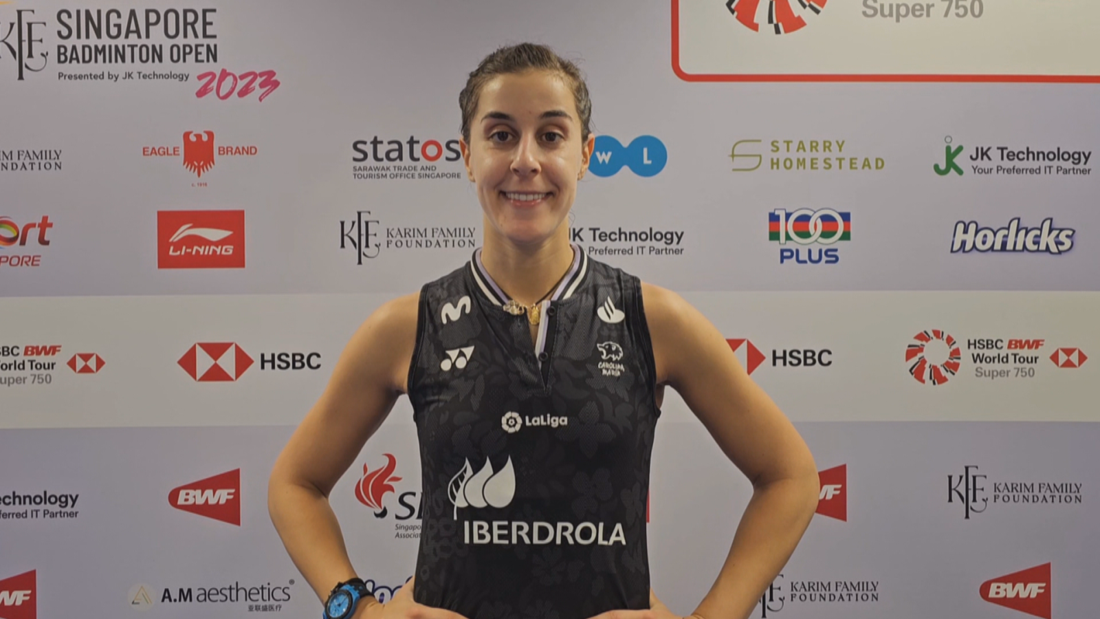 Carolina Marín en octavos del Open de Singapur