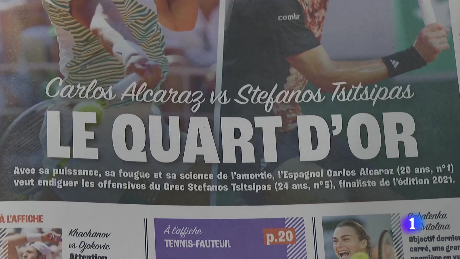 Alcaraz-Tsitsipas, duelo de altura en cuartos de Roland Garros