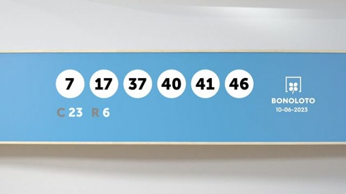 SELAE - Sorteo de la Lotería Bonoloto del 10/06/2023