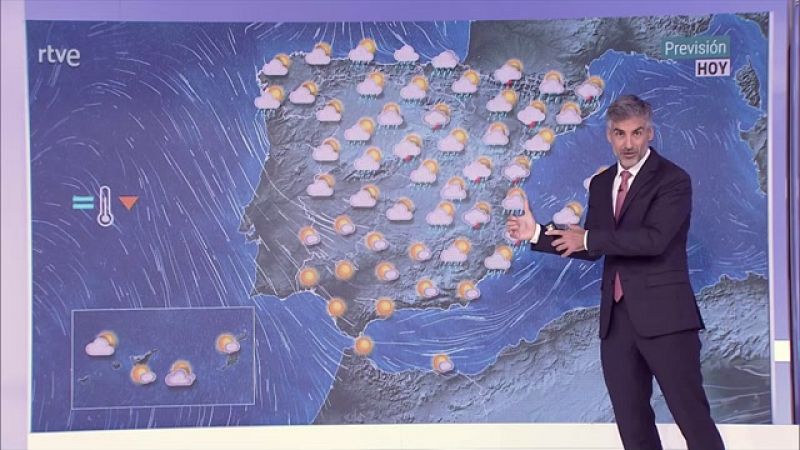 Chubascos y tormentas localmente fuertes en gran parte de la mitad noreste peninsular - ver ahora