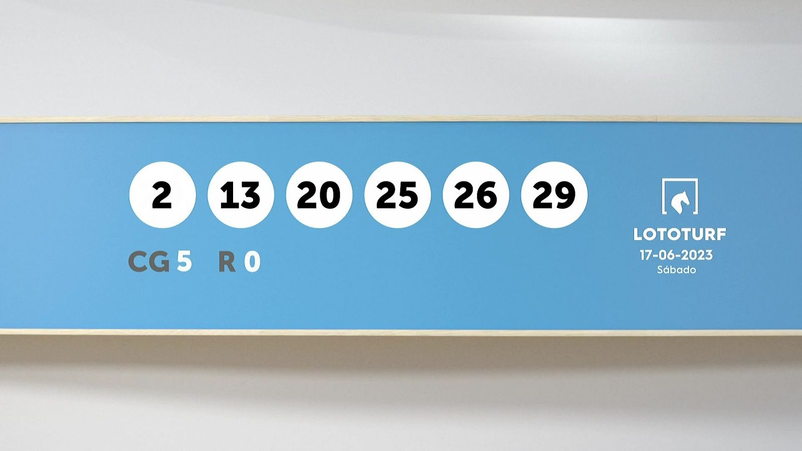 Sorteo de Lotería Lototurf: 17/06/2023 