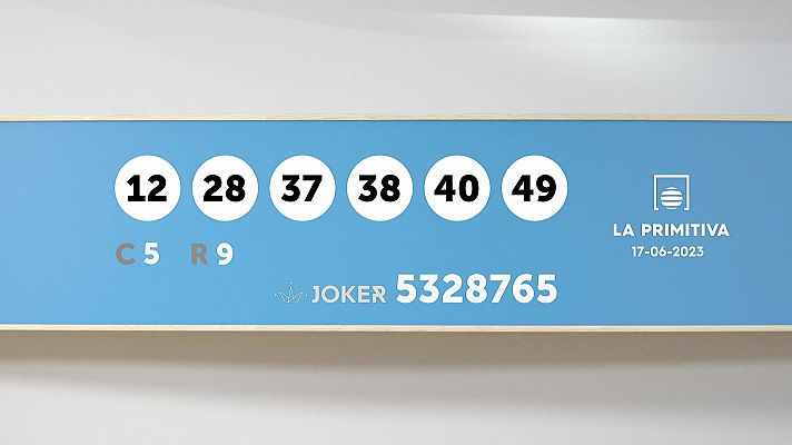 SELAE - Sorteo de la Lotería Primitiva y Joker del 17/06/2023