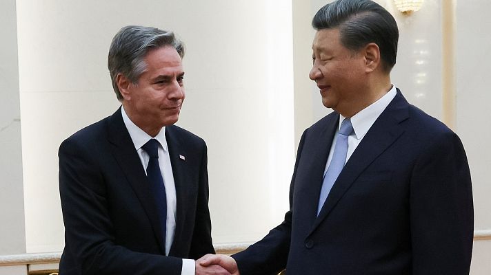 Telediario 1 - Xi Jinping se reúne con Blinken en Pekín