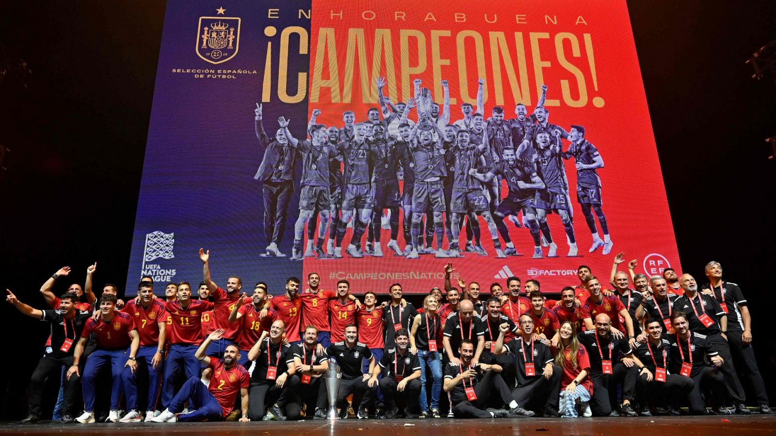 España celebra el título de la Nations League en el Wizink Center
