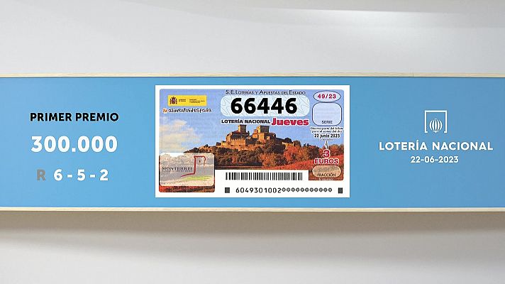 SELAE - Sorteo de la Lotería Nacional del 22/06/2023