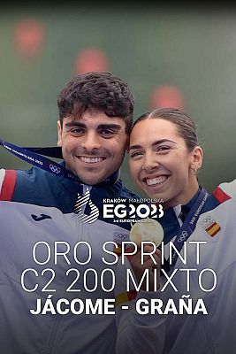 Antía Jácome y Pablo Graña logran el oro en el C2 mixto 200m