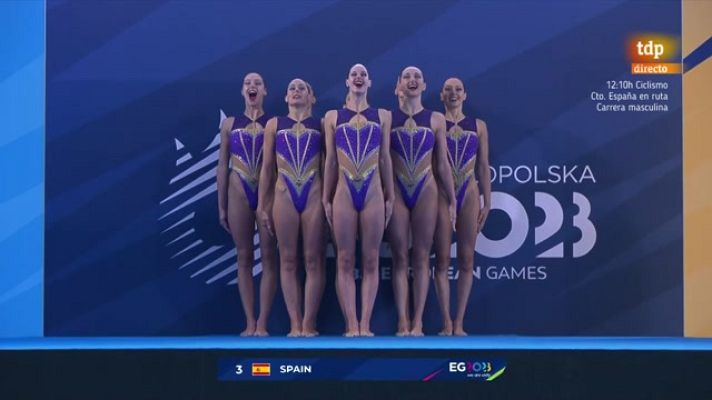 Natación - España cierra con su tercer oro en la final de equipo libre unos brillantes Juegos Europeos en natación artística