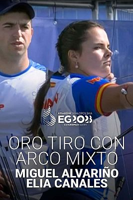  - Miguel Alvariño y Elia Canales ganan el oro en tiro con arco mixto y la plaza olímpica