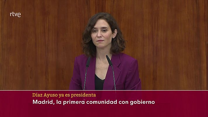 Ayuso, investida presidenta de la Comunidad de Madrid