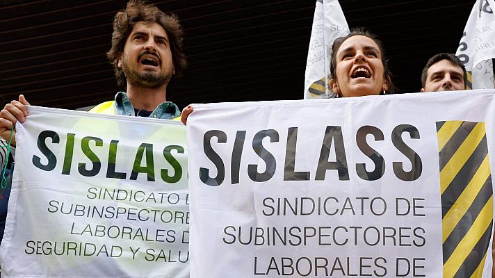 Telediario 1 - Inspección de Trabajo comienza la primera huelga indefinida de su historia