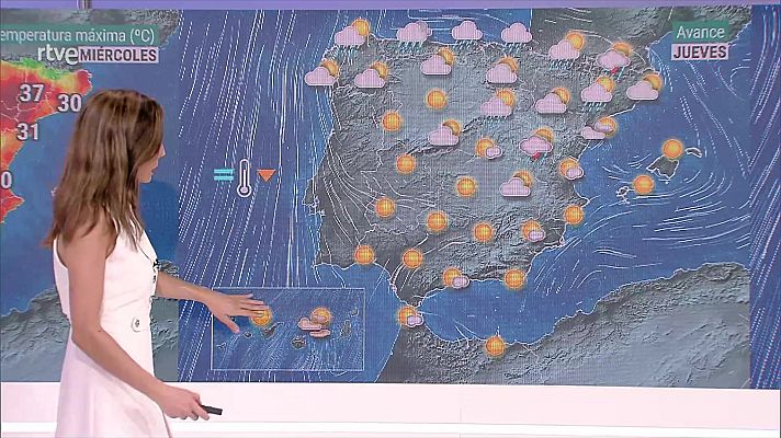 Tormentas localmente fuertes en el sur de la Ibérica, interior del sureste peninsular y entorno de Pirineos orientales              