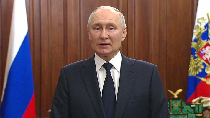 Telediario 2 - Putin acusa de "traición" a los organizadores del motín y agradece a Lukashenko su mediación