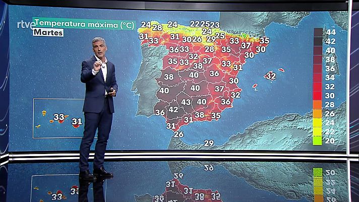 Temperaturas significativamente elevadas en la mitad sur y en el nordeste peninsular