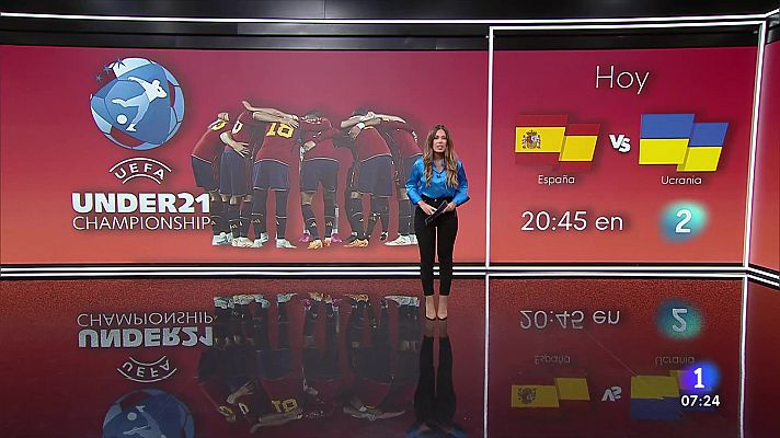 Telediario Matinal - España quiere el primer puesto de su grupo frente a Ucrania