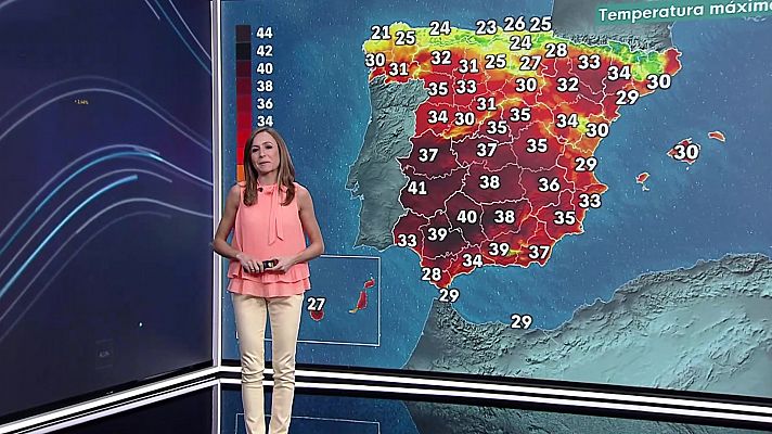 Temperaturas significativamente altas en zonas de la mitad sur peninsular y Canarias