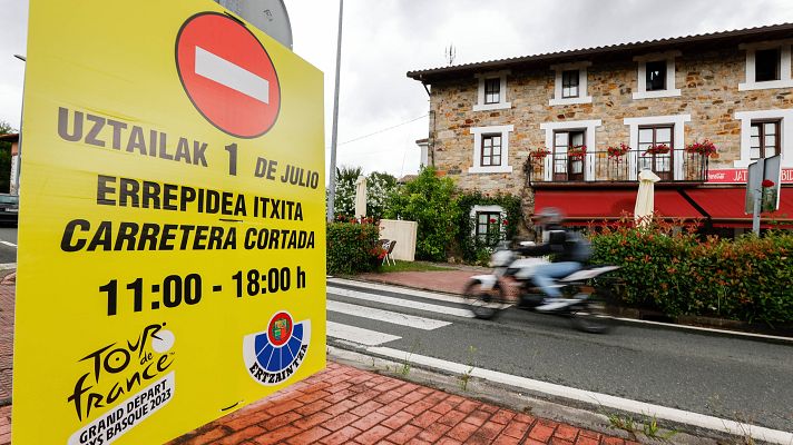 Telediario 1 - Máxima seguridad en Bilbao para el comienzo del Tour de Francia