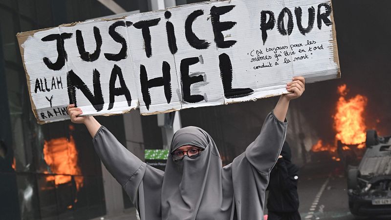 Nueva jornada de disturbios en Francia tras la muerte de un joven de 17 años disparado por la Policía