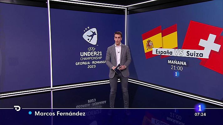 Telediario Matinal - Santi Denia tiene a todo su equipo disponible para los cuartos ante Suiza