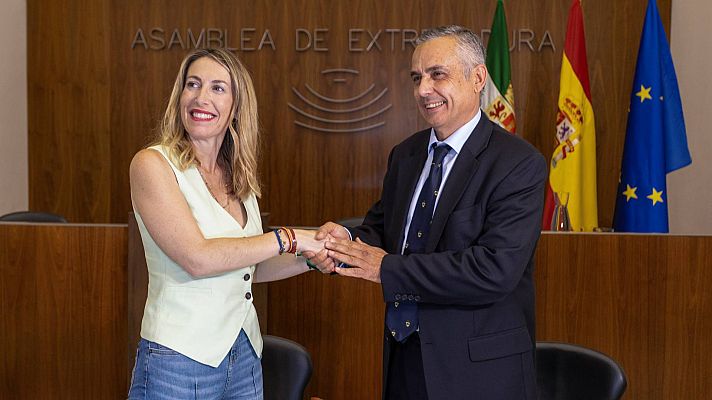 Telediario 1 - PP y Vox sellan un pacto para gobernar en coalición en Extremadura