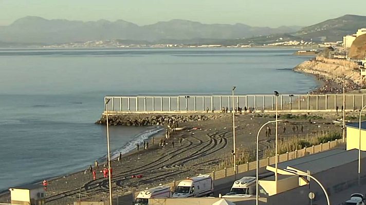 Telediario 2 - El reto de la inmigración en la Unión Europea: Jugarse la vida para lograr ser refugiado