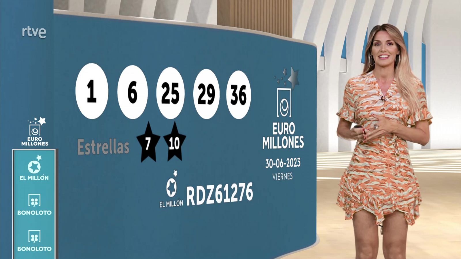 Loterías: Sorteo de la Bonoloto y Euromillones del 30/06/2023 | RTVE Play