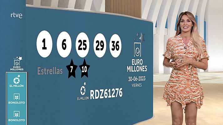 Loterías - Sorteo de la Bonoloto y Euromillones del 30/06/2023