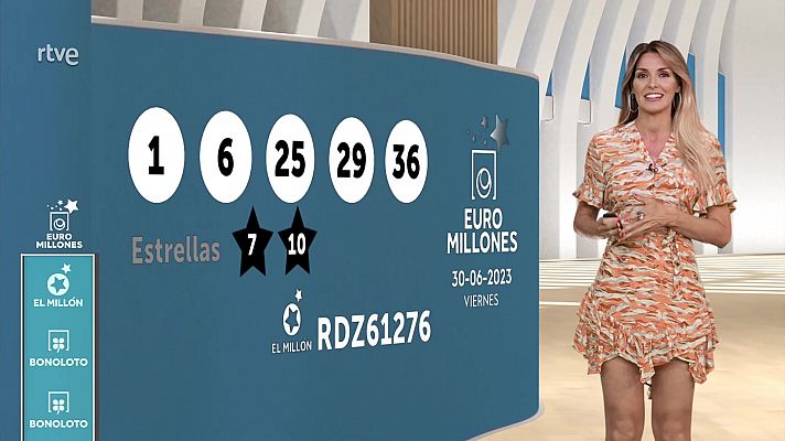 Sorteo de la Bonoloto y Euromillones del 30/06/2023