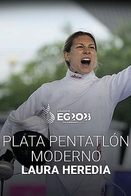 Laura Heredia consigue la medalla de plata en la modalidad de pentatlón moderno de los Juegos Europeos