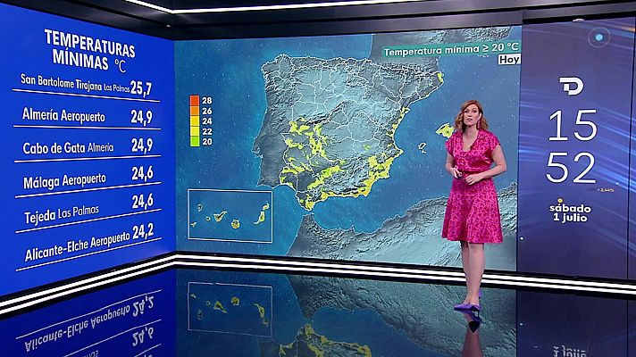 El tiempo - Temperaturas significativamente altas en los valles del Guadalquivir y del Guadiana
