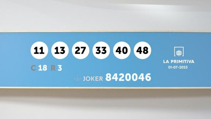 SELAE - Sorteo de la Lotería Primitiva y Joker del 1/07/2023