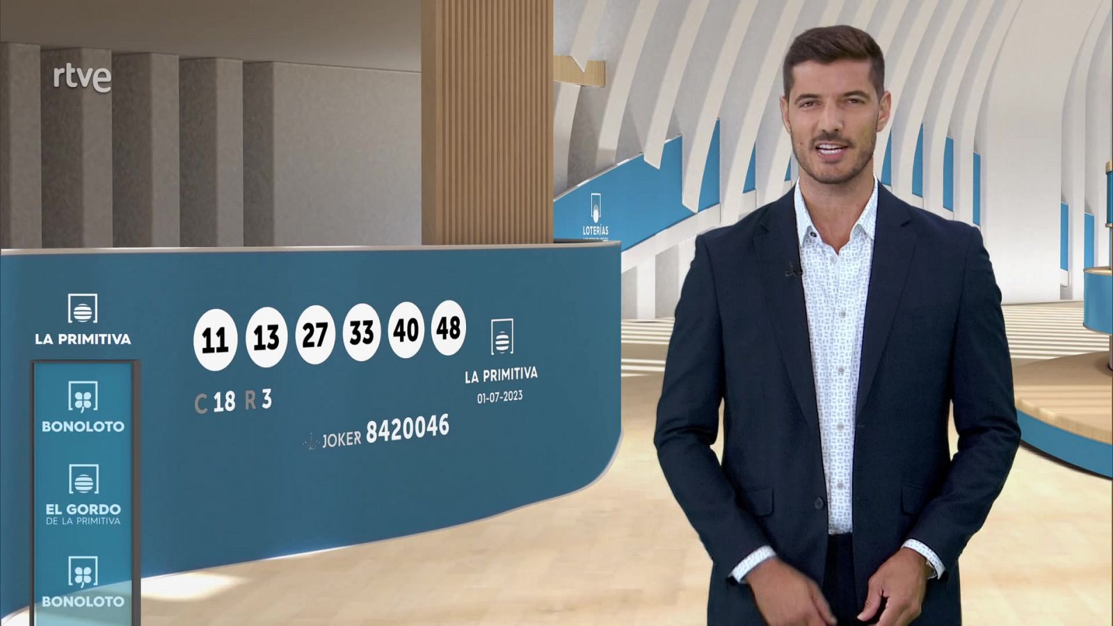 Loterías: Sorteo de la Bonoloto y Primitiva del 01/07/2023   | RTVE Play