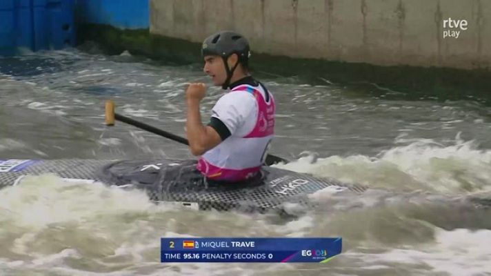 Miquel Travé consigue la plata en piragüismo slalom en los Juegos Europeos