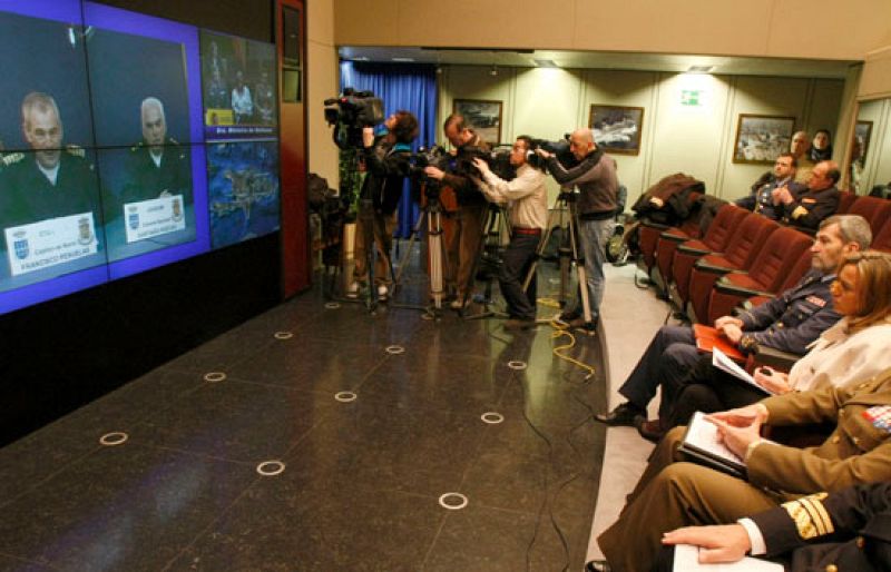 Videoconferencia de Chacón con los militares en Haiti