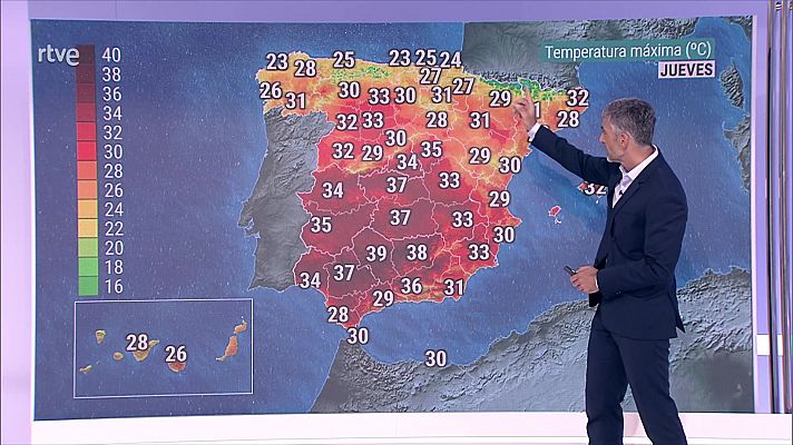 Chubascos y tormentas localmente fuertes en la Ibérica oriental y Pirineos