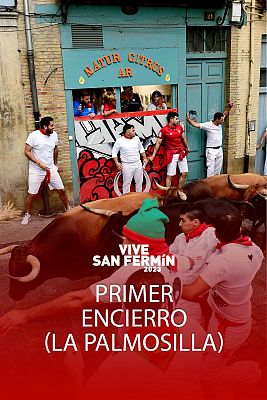 San Fermín - Primer encierro de San Fermín 2023 con toros de La Palmosilla