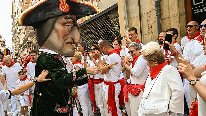 Telediario 2 - Lleno total por San Fermín: la ocupación hotelera supera el 90%