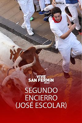 San Fermín - Segundo encierro de San Fermín 2023 con toros de José Escolar