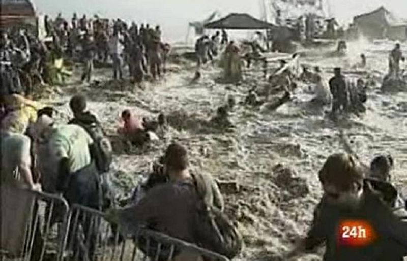Susto en una competición de surf