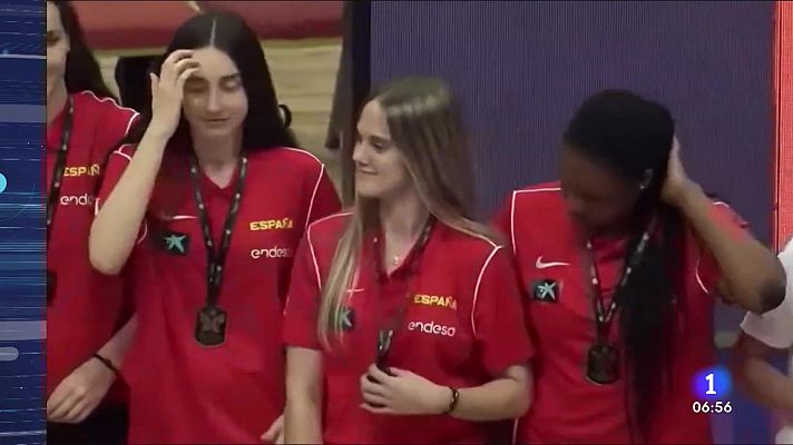 Telediario Matinal - España gana a Serbia y se cuelga el bronce del Europeo femenino sub-18