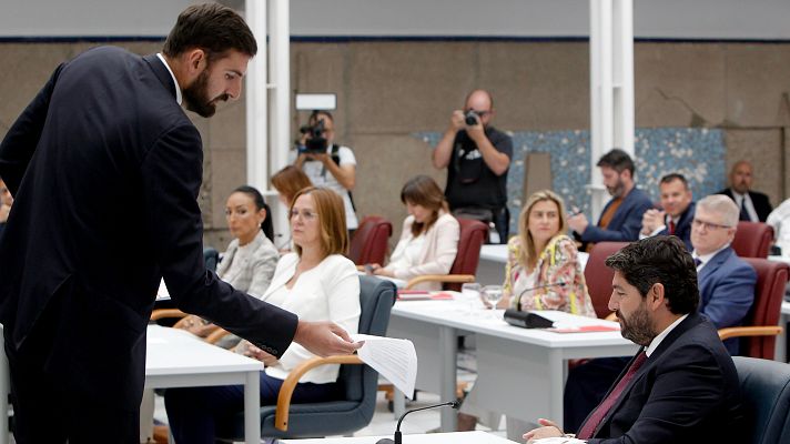 Telediario 2 - López Miras fracasa en su investidura y Vox lleva al límite el choque con el PP en la Región de Murcia