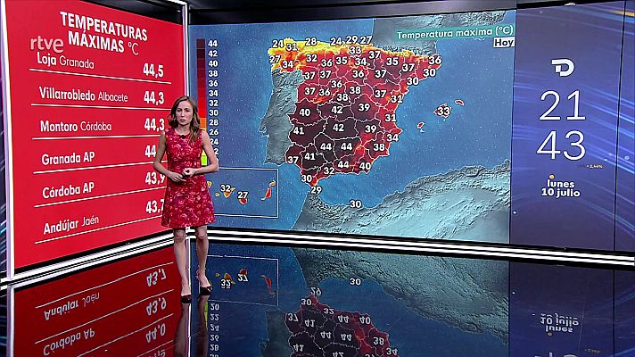 Tormentas en puntos del interior del sureste peninsular e Ibérica oriental